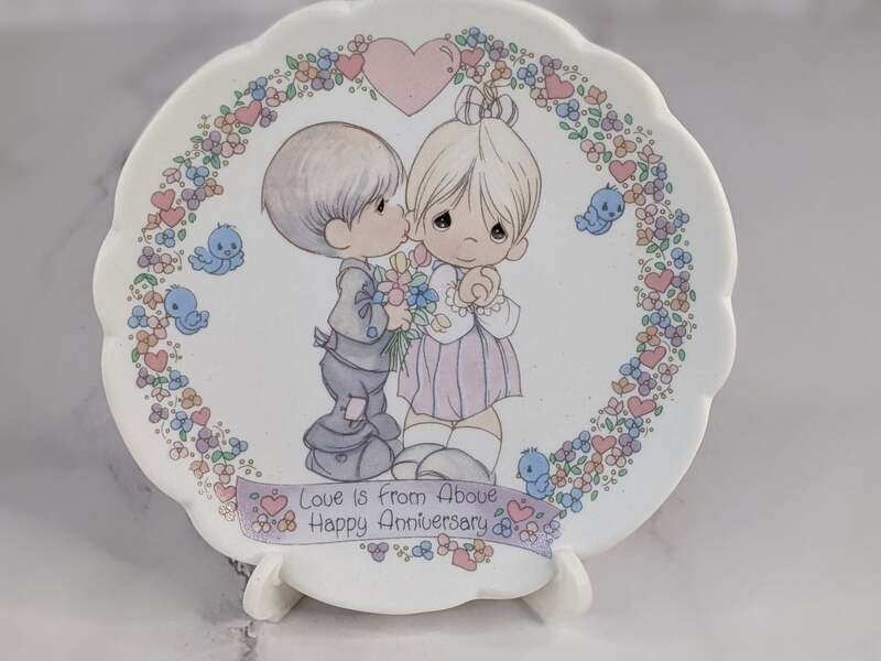 Love Is From Above Happy Anniversary Precious Moments Mini Plate