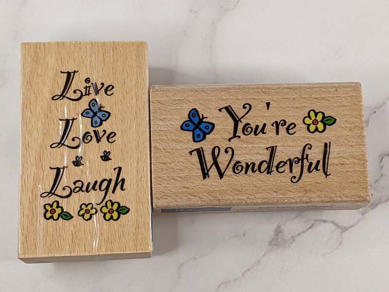 Live Love Laugh You're Wonderful Rubber Stamp Set