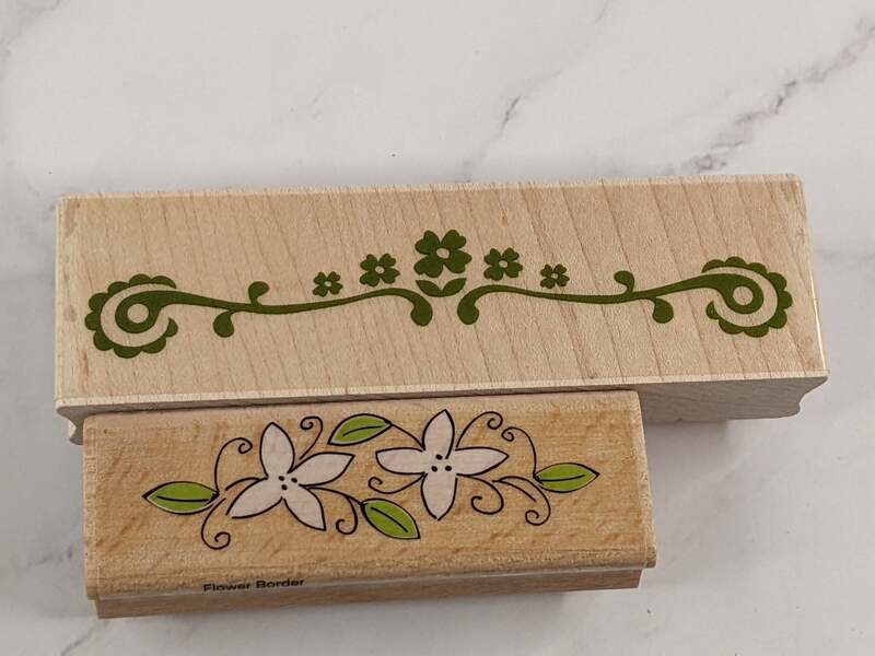 Flower Swirls Rubber Stamp Set