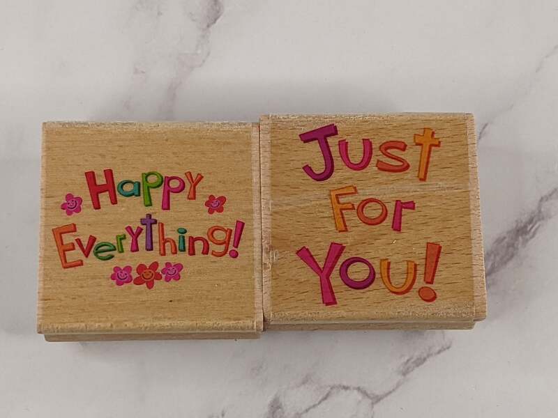 Happy Everything Just For You Rubber Stamp Set