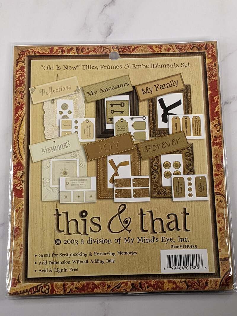 Old Is New Titles Frames & Embellishments Set