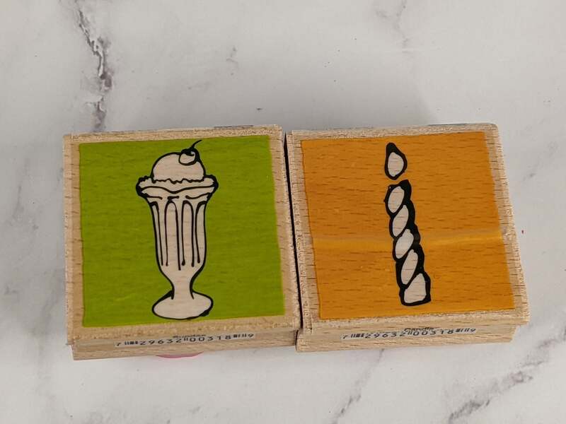Candle Sundae Rubber Stamp Set