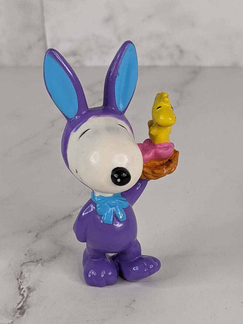 Snoopy and Woodstock Easter Bunny Figurine