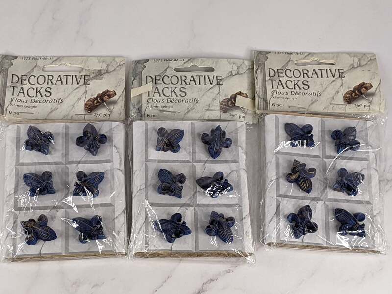 Set of Fleur-de-Lis Decorative Tacks