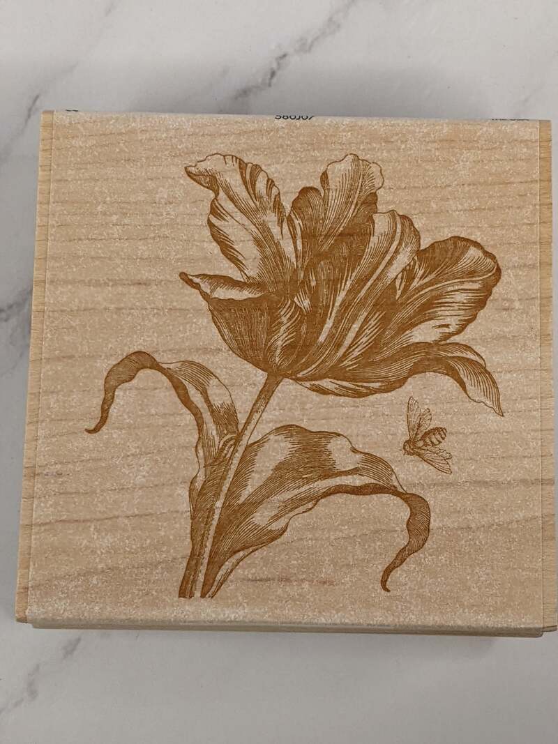 Anna Griffin Flower Bee Rubber Stamp