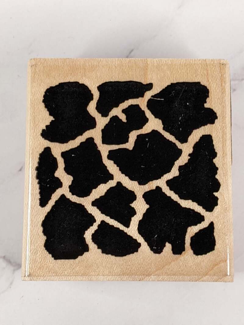Giraffe Print Rubber Stamp