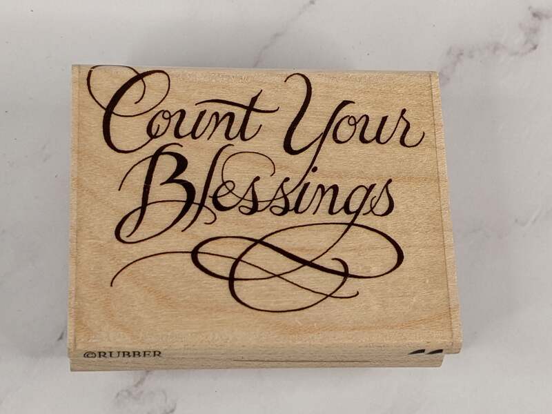 Count Your Blessings Rubber Stamp