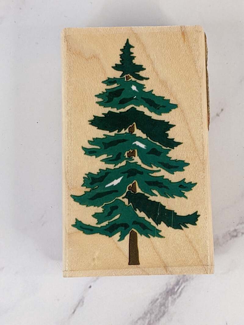Pine Tree Rubber Stamp