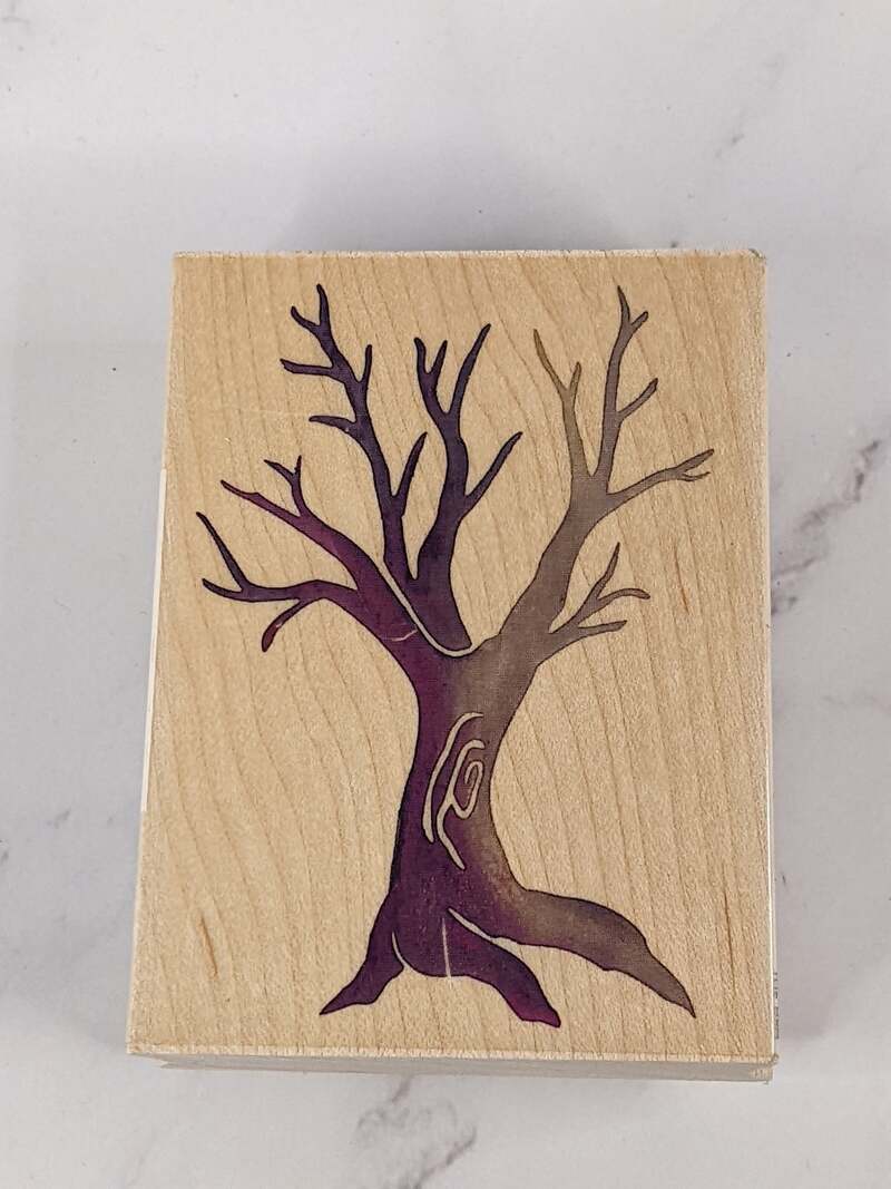 Tree Without Leaves Rubber Stamp