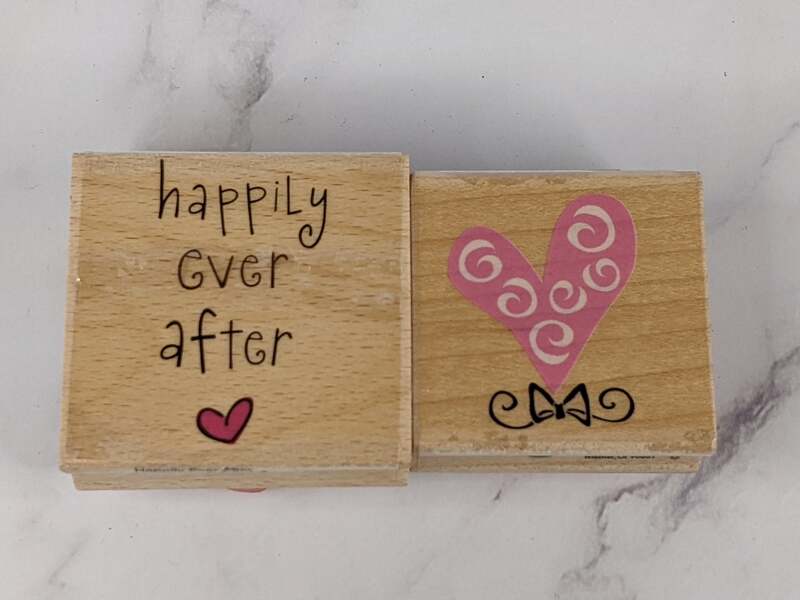 Happily Ever After Heart Rubber Stamp Set