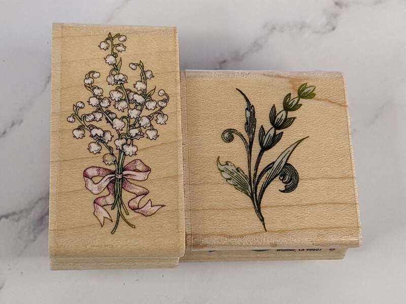 Lily of The Valley Sprig Rubber Stamp Set