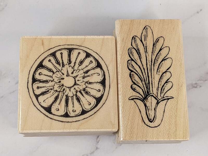 Arch Flourish Medallion Rubber Stamp Set