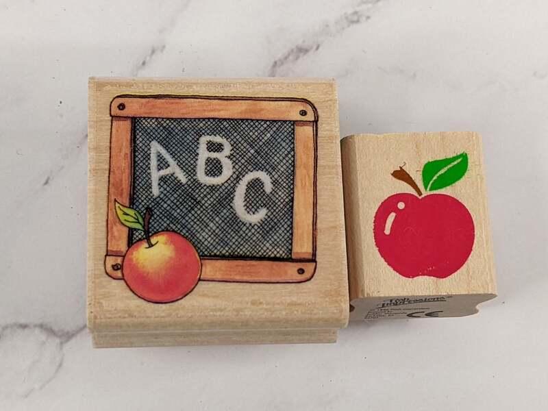 ABC Apple Rubber Stamp Set