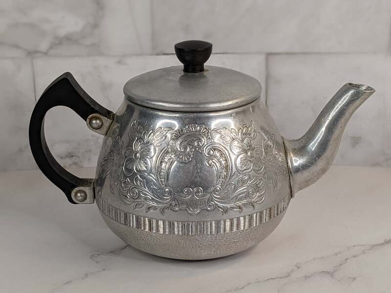 Vintage Swan Brand Aluminum Teapot