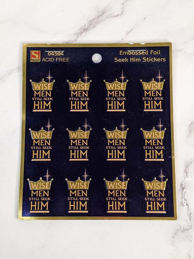 Embossed Foil Wise Men Still Seek Him Stickers