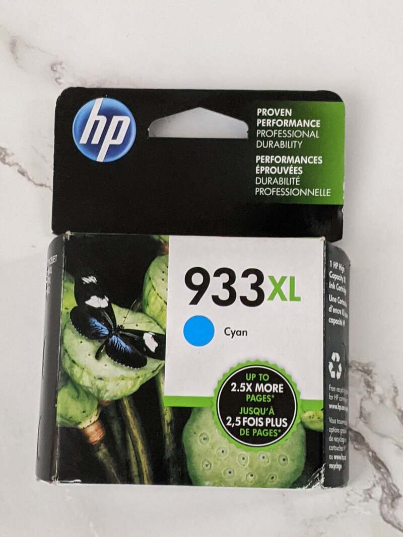 Genuine HP 933XL Cyan Blue Ink Cartridge