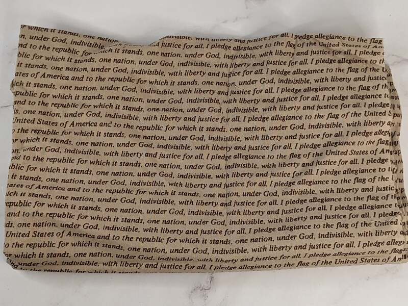 Pledge of Allegiance 1/2 Yard Fabric