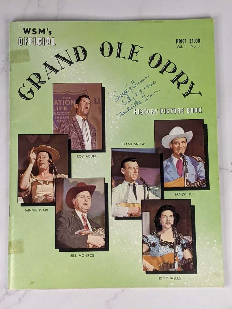 WSM's Official Grand Ole Opry History Picture Book Vol 1 No 3 Country Vintage