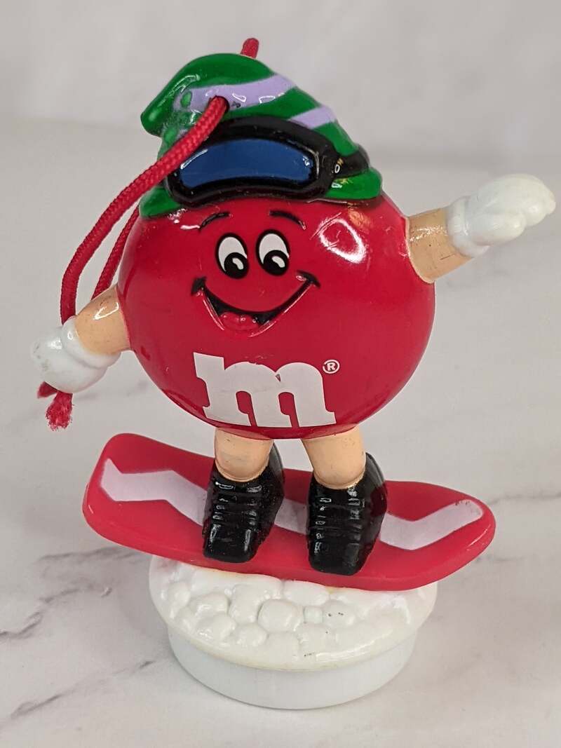 M&M Snowboard Candy Topper Ornament