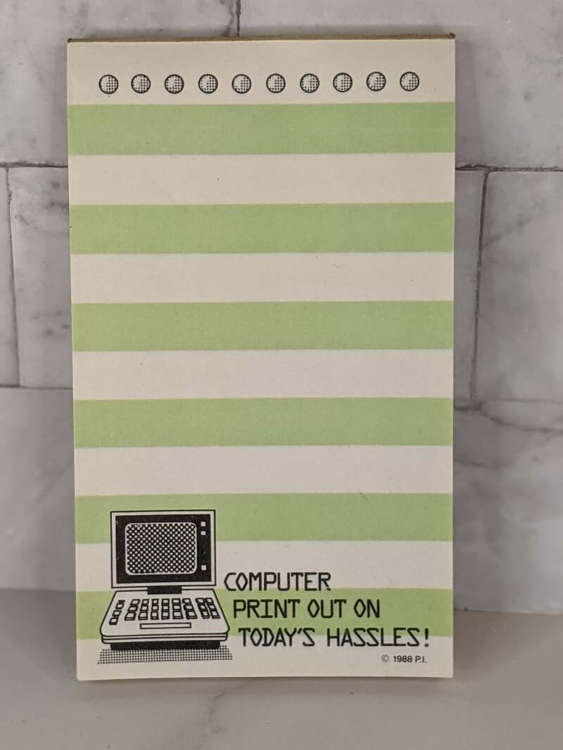 Vintage Computer Magnetic Notepad
