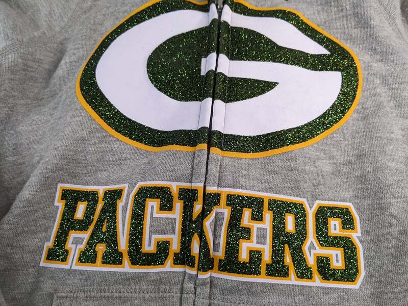 Girl's 8-10 Glitter Packers Hoodie