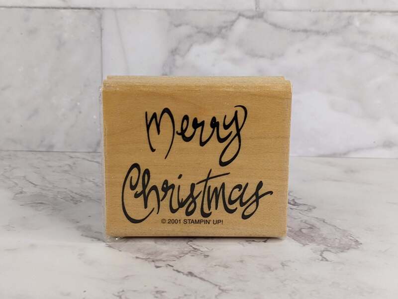 Merry Christmas Stampin' Up Rubber Stamp