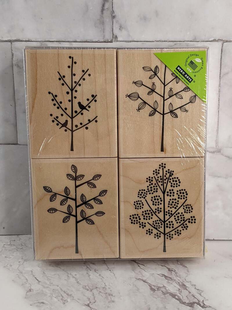 Creative Trees Rubber Stamp Set