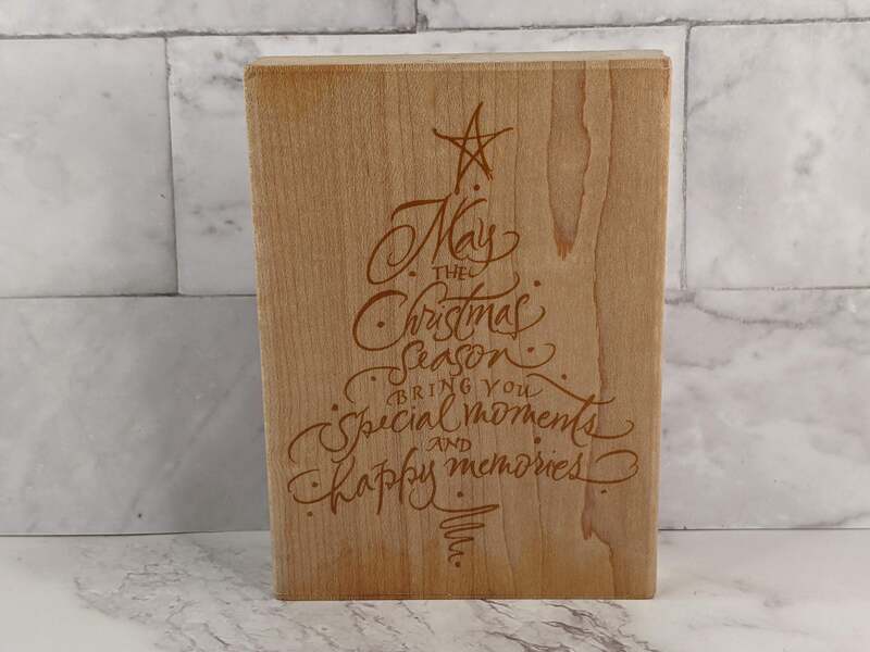Sentiment Tree Rubber Stamp