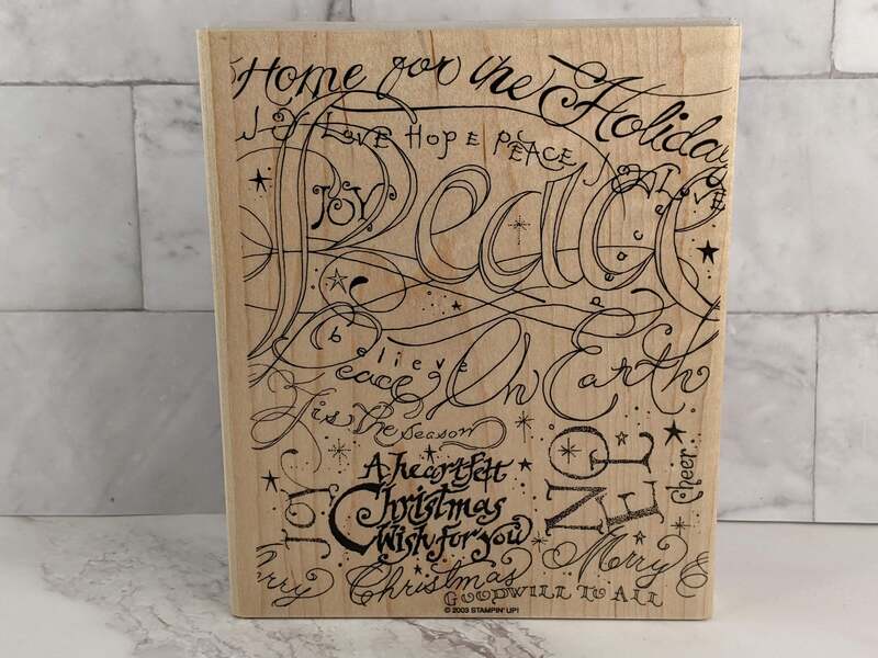 Holiday Print Stampin' Up Rubber Stamp