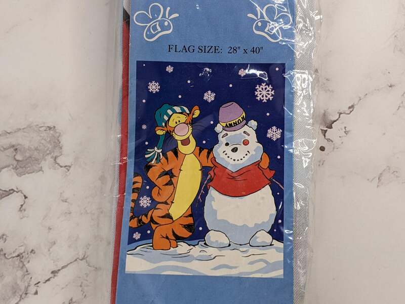 Snowman Pooh with Tigger Too Flag
