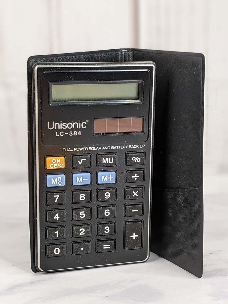 Unisonic Calculator LC-384 Dual Power Solar & Battery Back Up