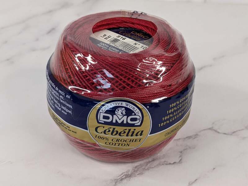 DMC Cebelia Crochet Cotton Dark Red Garnet 816