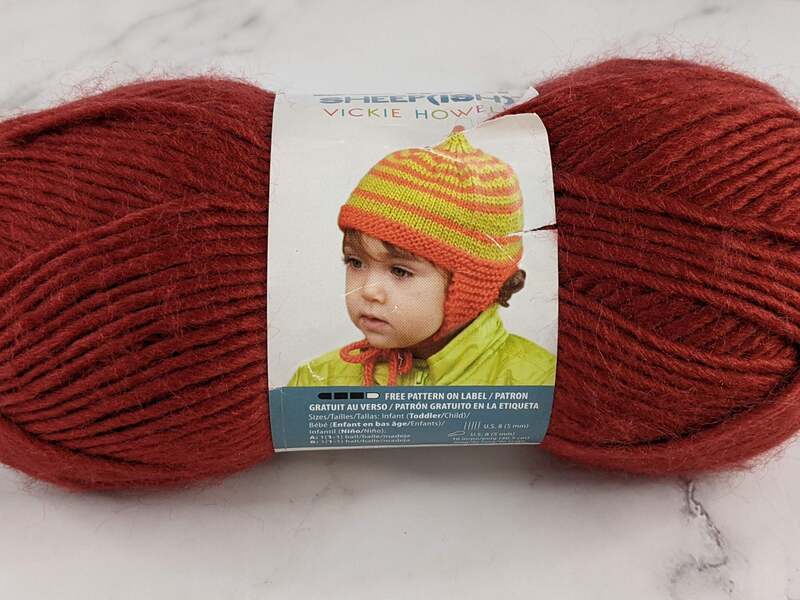 Dark Red Bernat Sheep(ish) Yarn