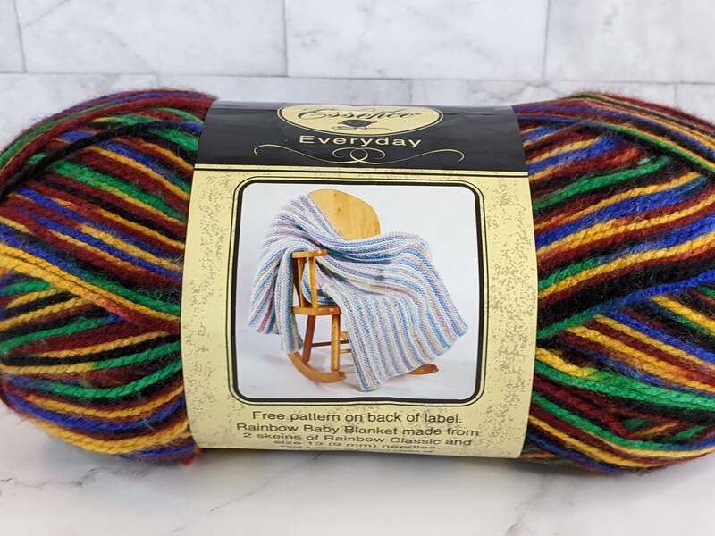 Rainbow Classic Multi Bright Black Yarn