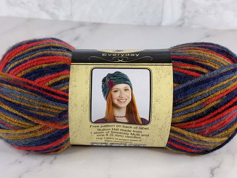 Sincerely Multi Red Gold Navy Grey Yarn