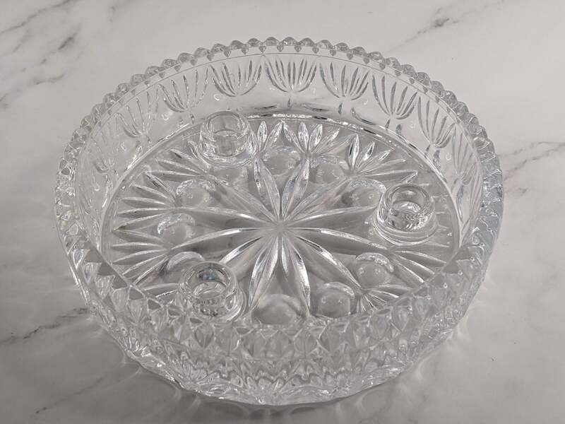 Princess House Crystal 3-Way Candle Holder