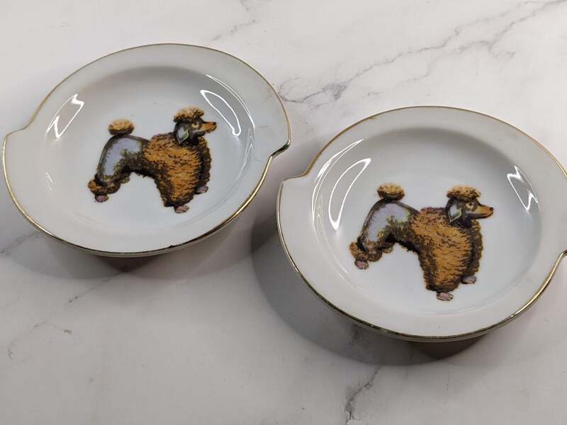 Poodle Trinket Dish Set of 2
