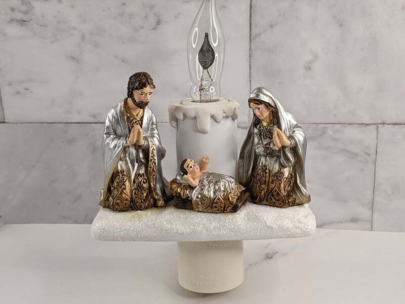 Holy Family Nativity Flickering Night Light